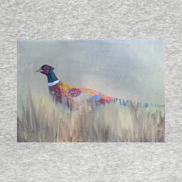 Pheasant in the Field by Matt Starr Fine Art